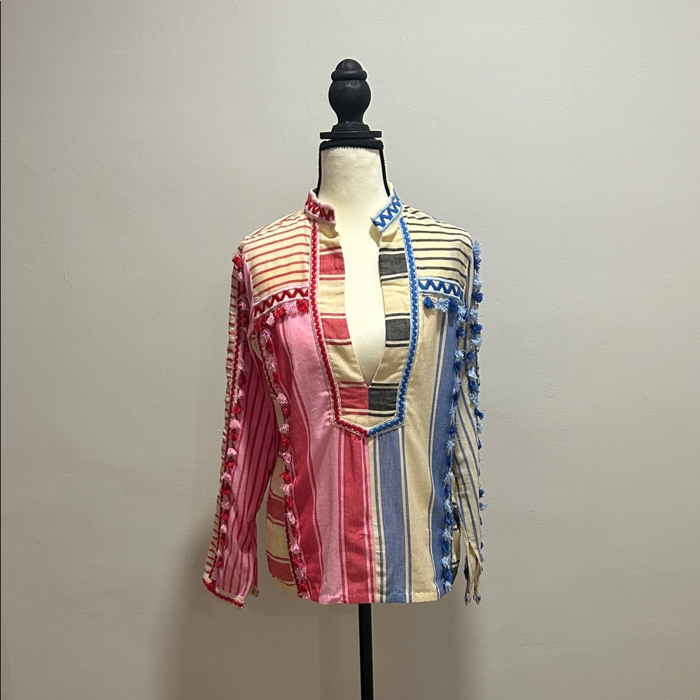 Dodo Bar Or Colorful Striped Blouse